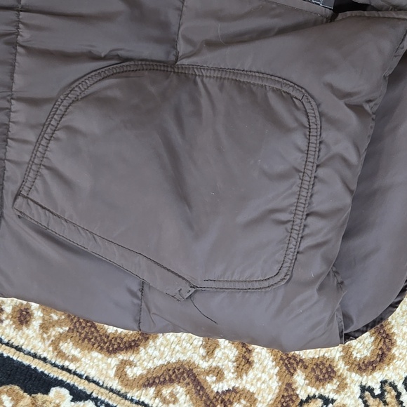 Vintage 70s Western Suede Puffy Vest Feather Down Puffer Brown Retro Cowboy 1970 - Picture 9 of 15